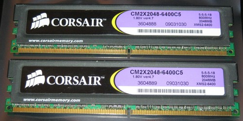 4gb kit corsair - ddr2, ram